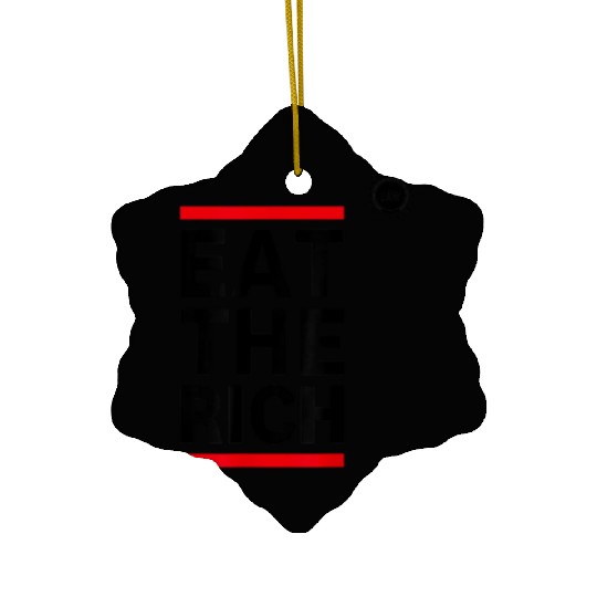 UAW Eat The Rich Ceramic Ornaments