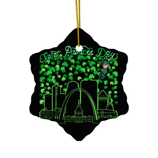 St. Louis Missouri Saint Patrick's Day Ceramic Ornaments