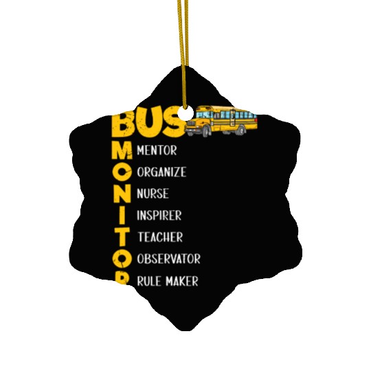 School Bus Aide Women Bus Monitor Ceramic Ornaments