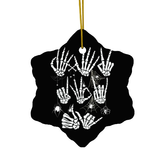 Skeleton Hand Ceramic Ornaments