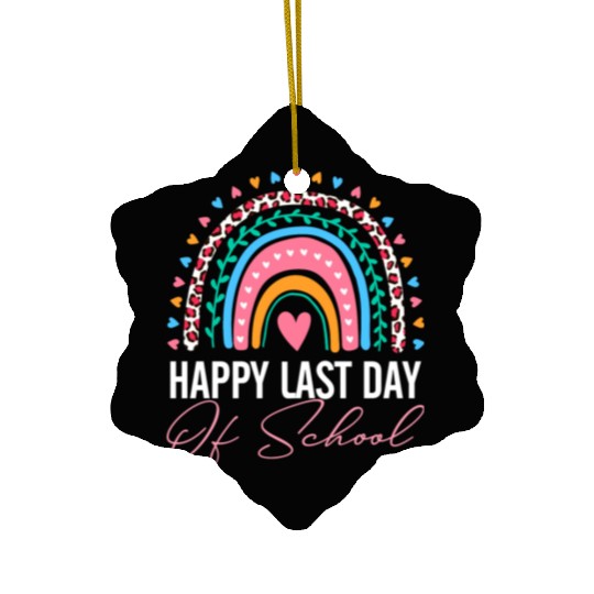 Happy Last Day Of School Teacher Student Summer Ceramic Ornaments