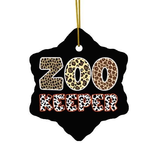 Zookeeper African Animals Zebra - Giraffe Ceramic Ornaments