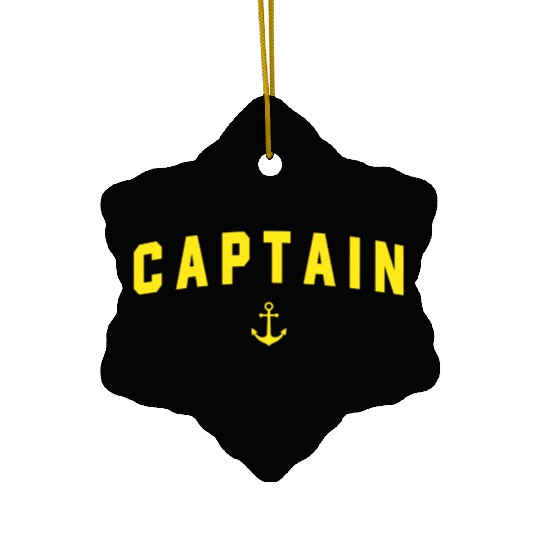 Navy Blue Captain Ceramic Ornaments