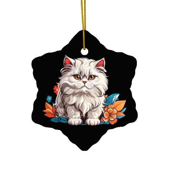 Persian Cat Ceramic Ornaments