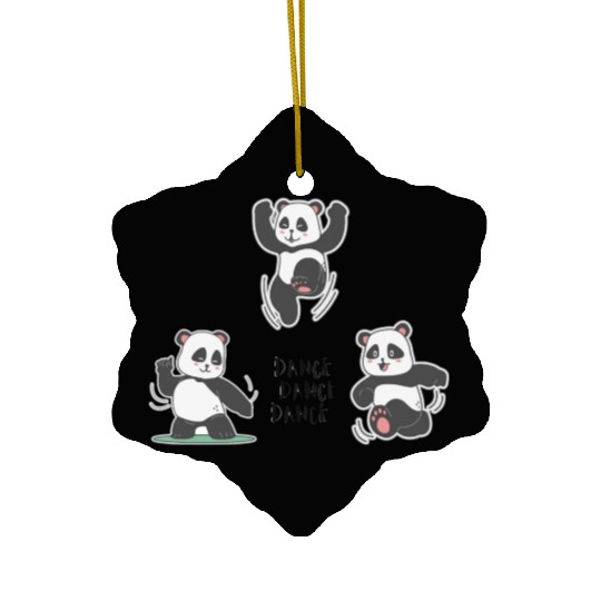Happy panda Ceramic Ornaments