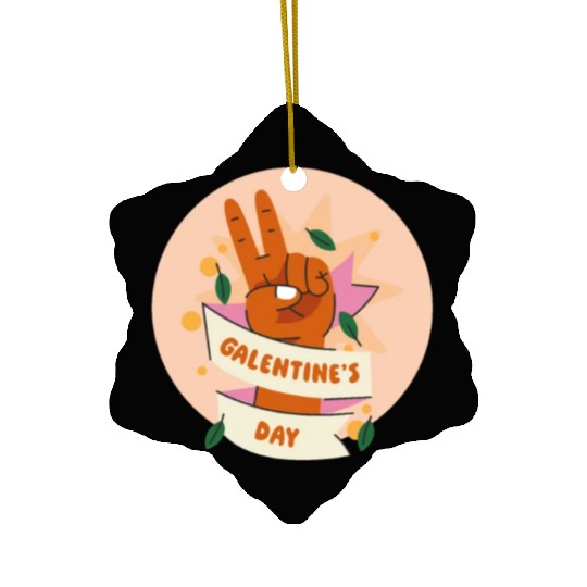 Be My Galentine. Galentine's Day Ceramic Ornaments