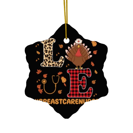 Breast Care Nurse Thanksgiving Gift Ceramic Ornaments