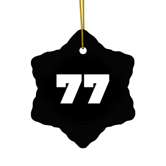 Congratulations 77 Years - Number Seventy-Seven Ceramic Ornaments