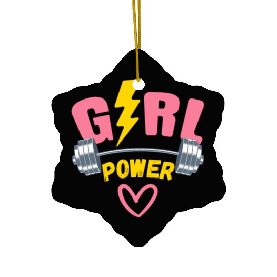 Pink Lightning Modern Power Women s Power Ceramic Ornaments