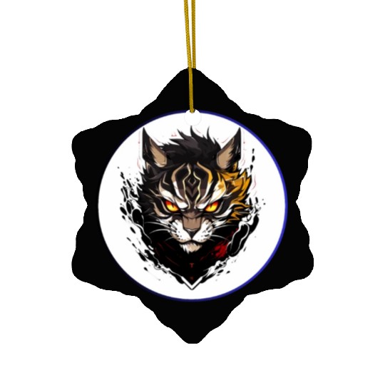 Fierce Tiger Anime Ceramic Ornaments