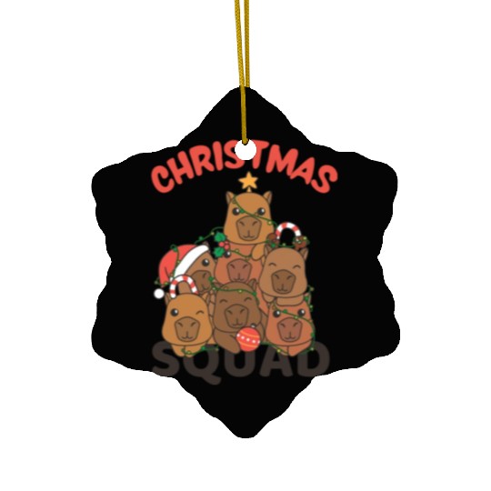 Capybara Christmas Tree Christmas Squad Capybaras Ceramic Ornaments