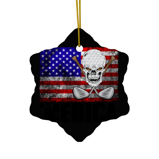 Merica Golf Ceramic Ornaments
