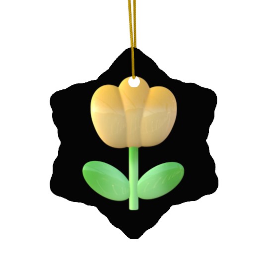 Tulip brighten your day Ceramic Ornaments