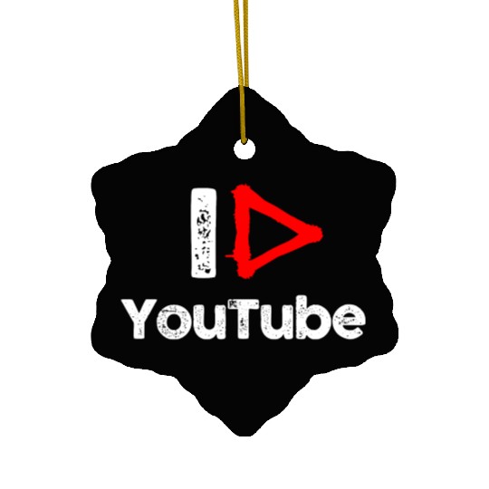 I love YouTube Ceramic Ornaments