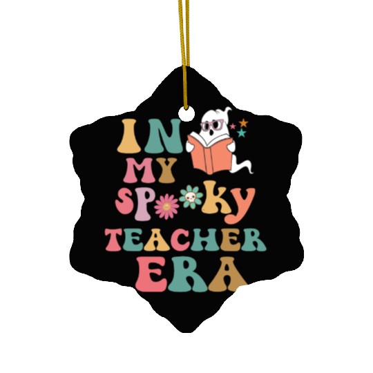 in my spooky teacher era Ceramic Ornaments