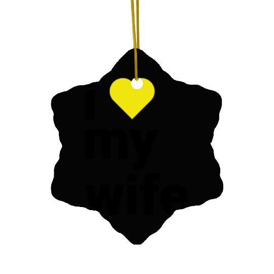 Heartfelt Tribute to My Beloved Wife - yallow Ceramic Ornaments