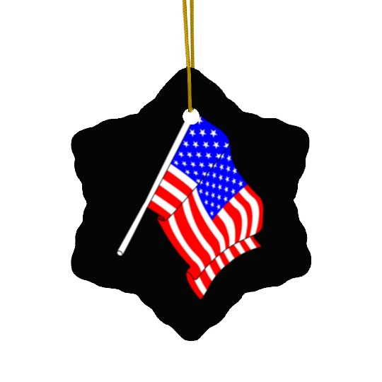 Flag of USA, stars and stripes Ceramic Ornaments