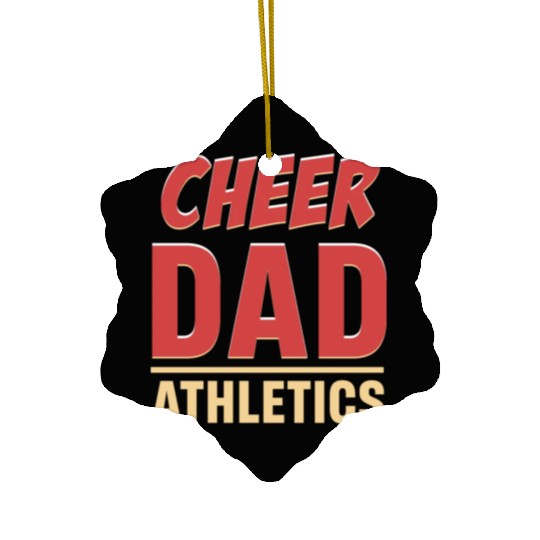 Cheer Dad Athletics Sports Football Gymnastics Ceramic Ornaments