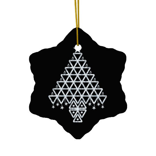 Silver Christmas Symbolic tree Ceramic Ornaments