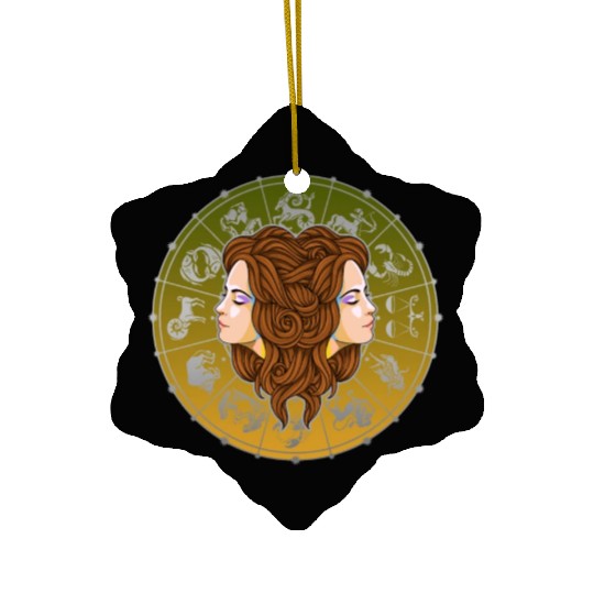 Gemini Zodiac star sign horoscope Astrology Ceramic Ornaments
