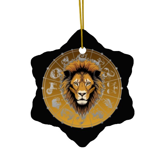 Leo Zodiac star sign horoscope Astrology Ceramic Ornaments