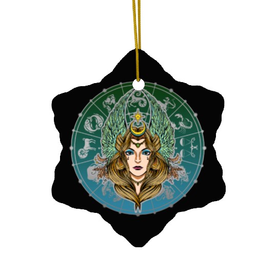 Virgo Zodiac star sign horoscope Astrology Ceramic Ornaments