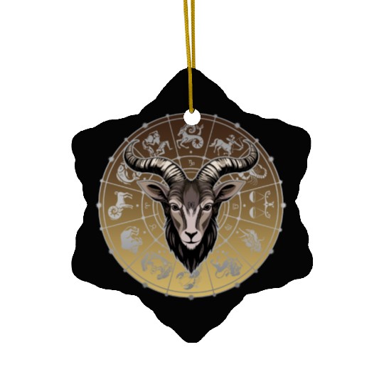 Capricon Zodiac star sign horoscope Astrology Ceramic Ornaments