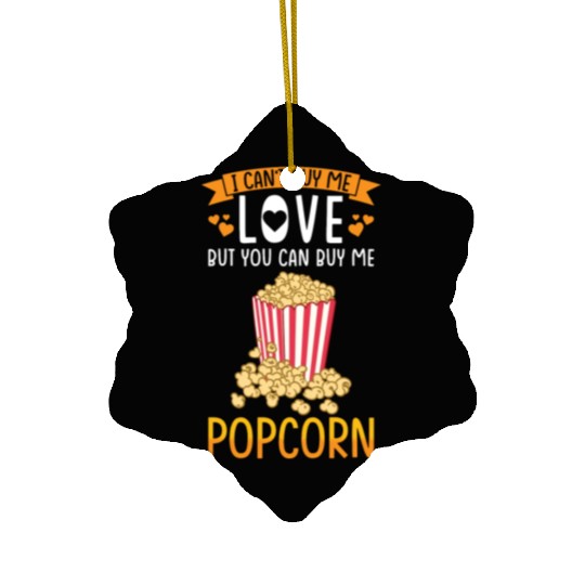 Popcorn Lover Gift Funny Popcorn Ceramic Ornaments