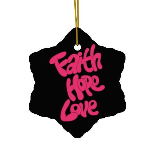 Hopeful Hearts Embrace Ceramic Ornaments