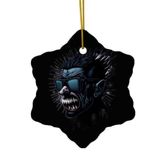 Vampire vector Ceramic Ornaments
