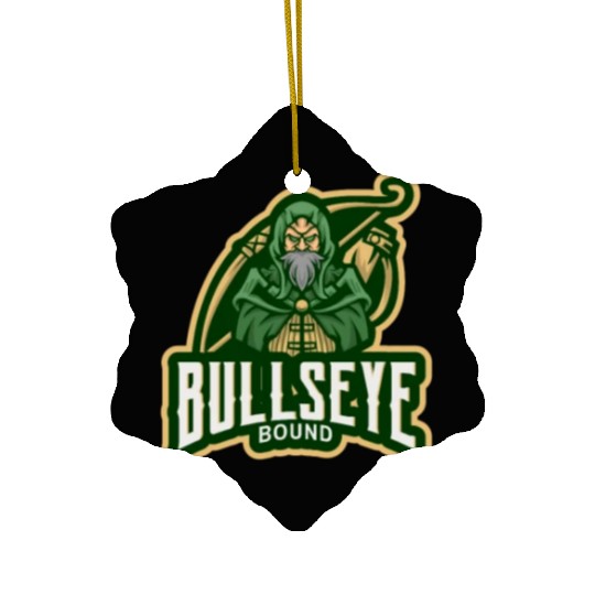 Bullseye Bound archery Ceramic Ornaments