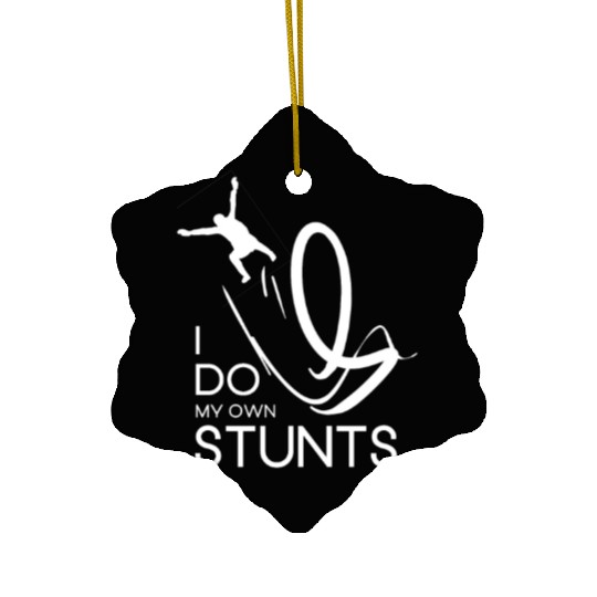"I Do My Own Stunts" Daredevil Design Ceramic Ornaments