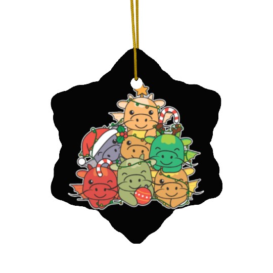 Dragon Christmas Tree Funny Animal Christmas Ceramic Ornaments