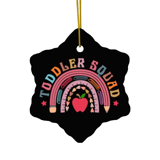 Toddler Squad Toddler Teacher Ceramic Ornaments