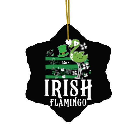 Irish flamingo Ceramic Ornaments