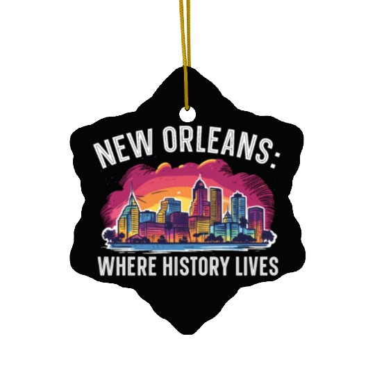New Orleans Louisiana USA America United States Ceramic Ornaments