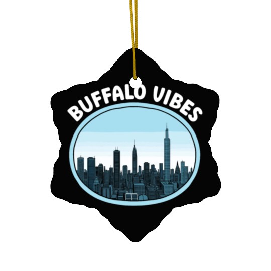 Buffalo City New York USA America United States Ceramic Ornaments