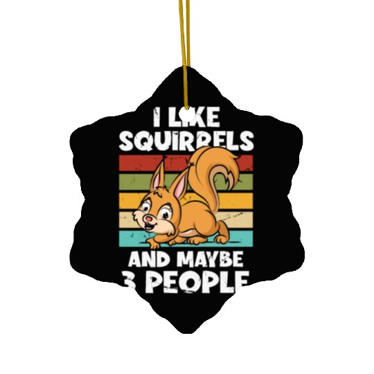 I Like Squirrels And Maybe 3 People Fox Japanese Ceramic Ornaments