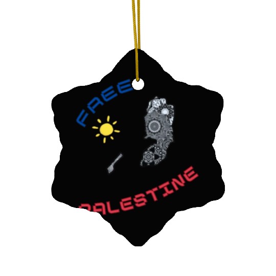 FREE PALESTINE, FREE GAZA PALESTINE. Ceramic Ornaments