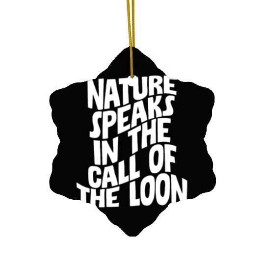 Nature Speaks In The Call Of The Loon 4 Ceramic Ornaments