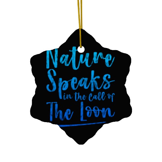 Nature Speaks In The Call Of The Loon 3 Ceramic Ornaments