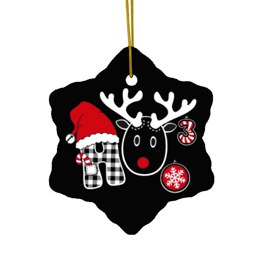 ugly christmas ho ho ho sweater Ceramic Ornaments