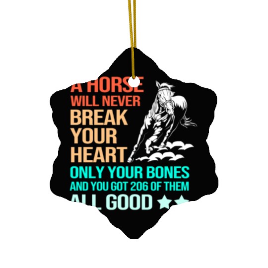 Funny Barrel Racing Cowgirl Horseback Riding Ceramic Ornaments