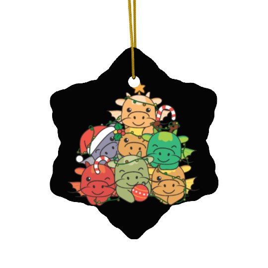 Dragon Christmas Tree Funny Animal Christmas Ceramic Ornaments