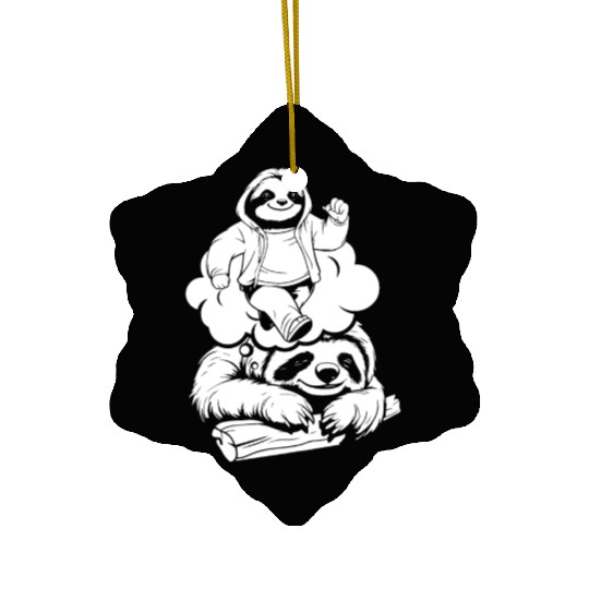 Sloth Funny Ceramic Ornaments