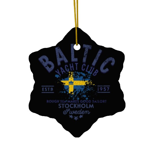 Baltic Yacht Club Stockholm Design Ceramic Ornaments