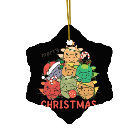 Dragon Christmas Tree Merry Christmas Ceramic Ornaments