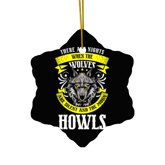 Wolf Pack Wilderness Alpha Ceramic Ornaments