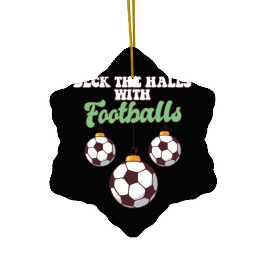 Football Player Coach Christmas Balls Deck The Ceramic Ornaments