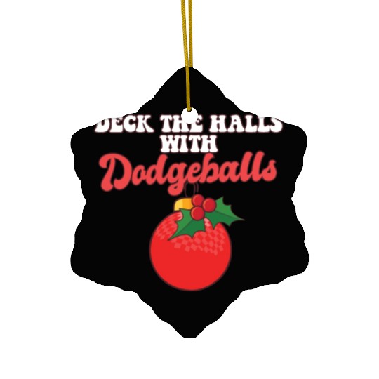 Dodgeball Player Coach Christmas Balls Deck The Ceramic Ornaments